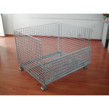 nicktainer wire mesh container for pet preform storage