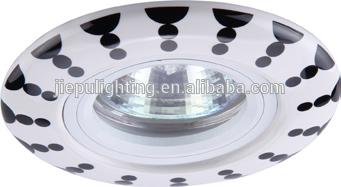 round black pattern white backcolor ceramic spotlight MR16 gu5.3 gu10