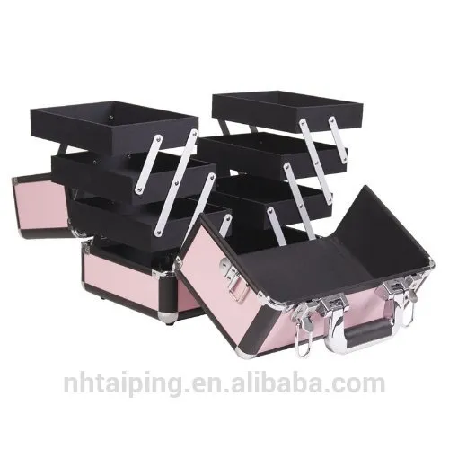 popular pink cosmetic case for jewelry and makeup tools