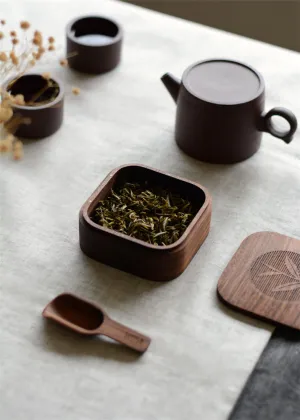 Black Walnut Premium Travel Tea Canisters