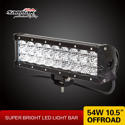 10.5" Super Bright, Combo /Spot/Flood Beam, Truck, Jeep, Offroad 54W Car LED Light Bar 12V