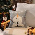 Decoraciones de almohadas de Navidad grises copas de nieve de invierno