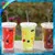 2015christmas plastic nuby hard plastic cup with lid and straw