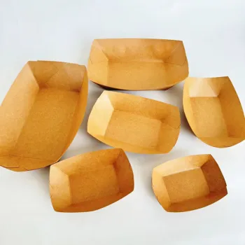 Kraft paper boat trays