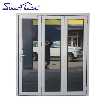 Hurricane Rated Luxury Exterior Fold Door Patio Folding Balcony French Window Systems