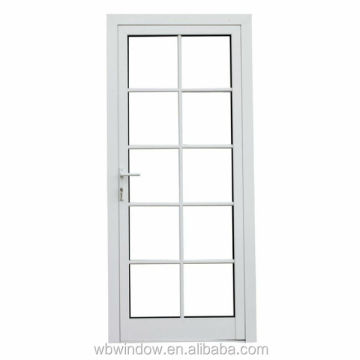 Wooden Color Frame Bathroom Single Hung Door with Glass