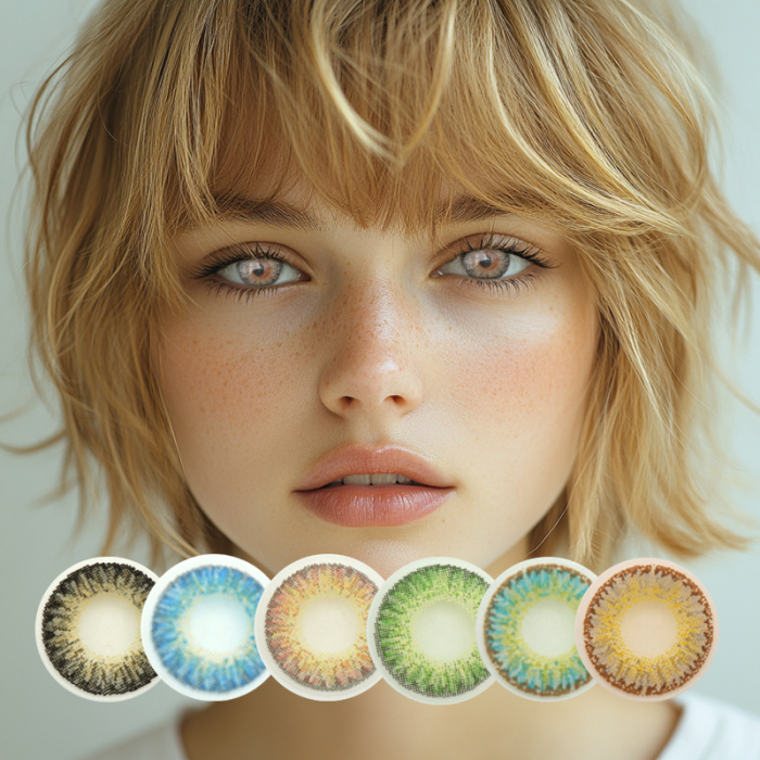 Contact lens natural patterns change the personal image