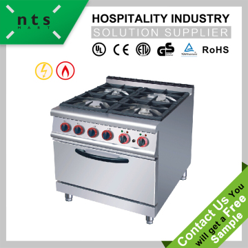 4 burner gas cooker with electric oven