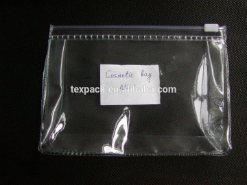 PVC waterproof plastic bag with ziplock for comestic cheap price