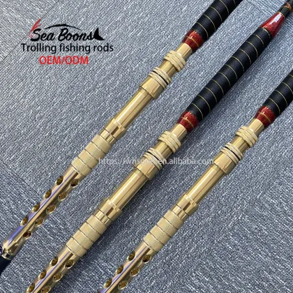 Sea Guide Fiberglass Heavy Duty Deep Sea Tuna Shark Fishing Rod