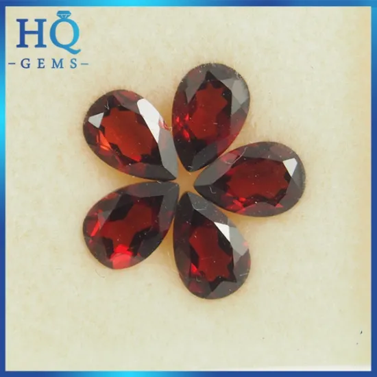 Loose Natural Red Garnet Stone Drop Pear Cut 3*5mm Garnet Gemstone