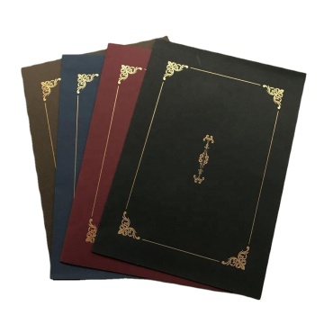 A4 Hardcover Foil Stamp Paper Diploma Folder - Certificate Holder