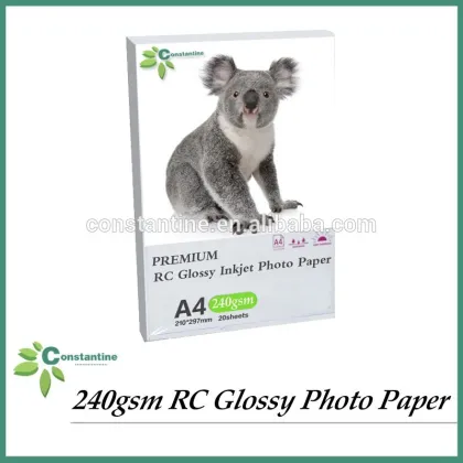 240gsm Resin coated RC high Glossy similar Lucky photo paper A4x20sheets/4x6x20sheets paper