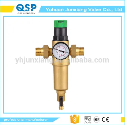 JUNXIANG Spring water pre filter with pressure gauge backwash water pre filter