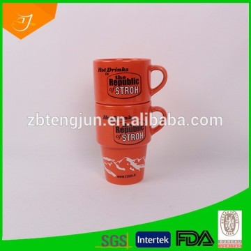 Wholesale Ceramic Stackable Coffee Mugs With Rack, High Quality Coffee Mugs