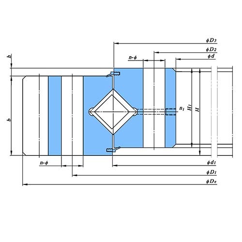 外环带齿交叉滚子转盘轴承