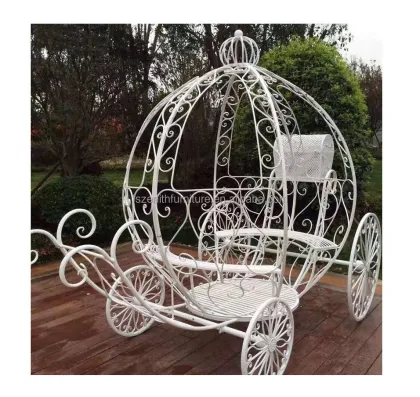 Royal Princess Wedding Backdrop: Large Pumpkin Horse Cart & Cinderella Carriage