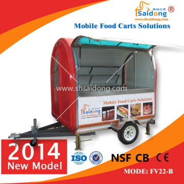best selling CE approved outdoor food trailer food kiosk van manufacturer