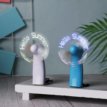 Portable LED Display Electric Fan - Handheld Cooling Fan with Programmable Messages for Promotions
