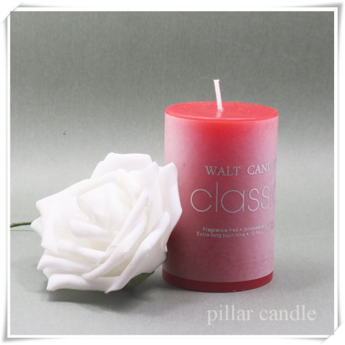 Luxury unscented pillar candles with designs wholesale