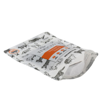 Sac d&#39;emballage pour animaux de compagnie de nourriture séchée de poche de fermeture à glissière 125g