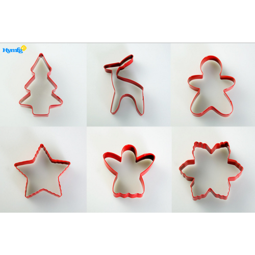 Color Coated Christmas Cookie Cutter Set 6pcs