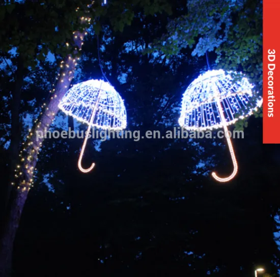 outdoor decoration led sculpture umbrella light