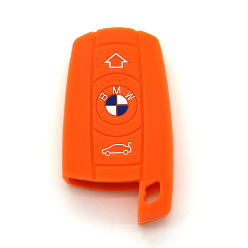 Embossed silicon logo car key cover for BMW