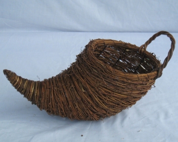Weaving Rattan Cornucopia Flower Pot
