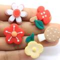 Kawaii résine mignonne fleur Flatback Cabochons pour centres d&#39;arc de cheveux décoration de Scrapbooking bricolage