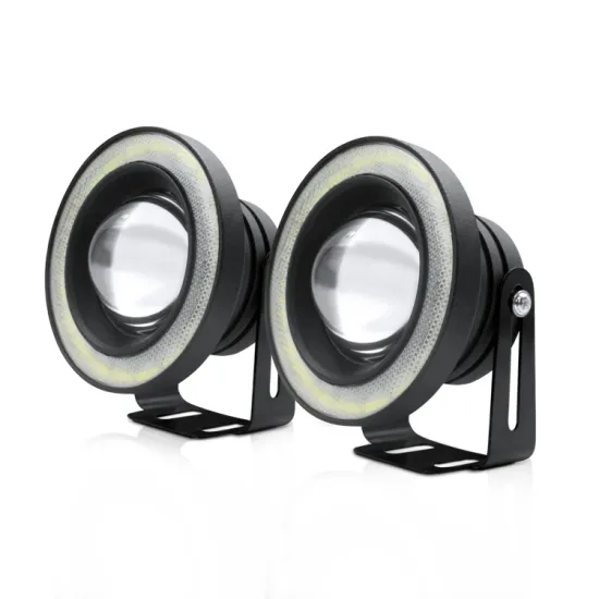 Fog Lights: 10W Car LED Angel Eyes White Headlights with Lens and Daytime Running Light for 12V Cars