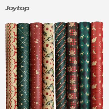 Joytop Wholesale Christmas Craft Paper - 16 Designs, 100GSM ELK, เกล็ดหิมะ, Snowman, Green Tree