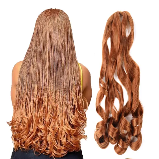 Stocks 20 Inch 75g 150g Loose Wave Crochet Hair Wavy Synthetic Bulk PreStretched Spiral French Curly Synthetic Braiding Hair