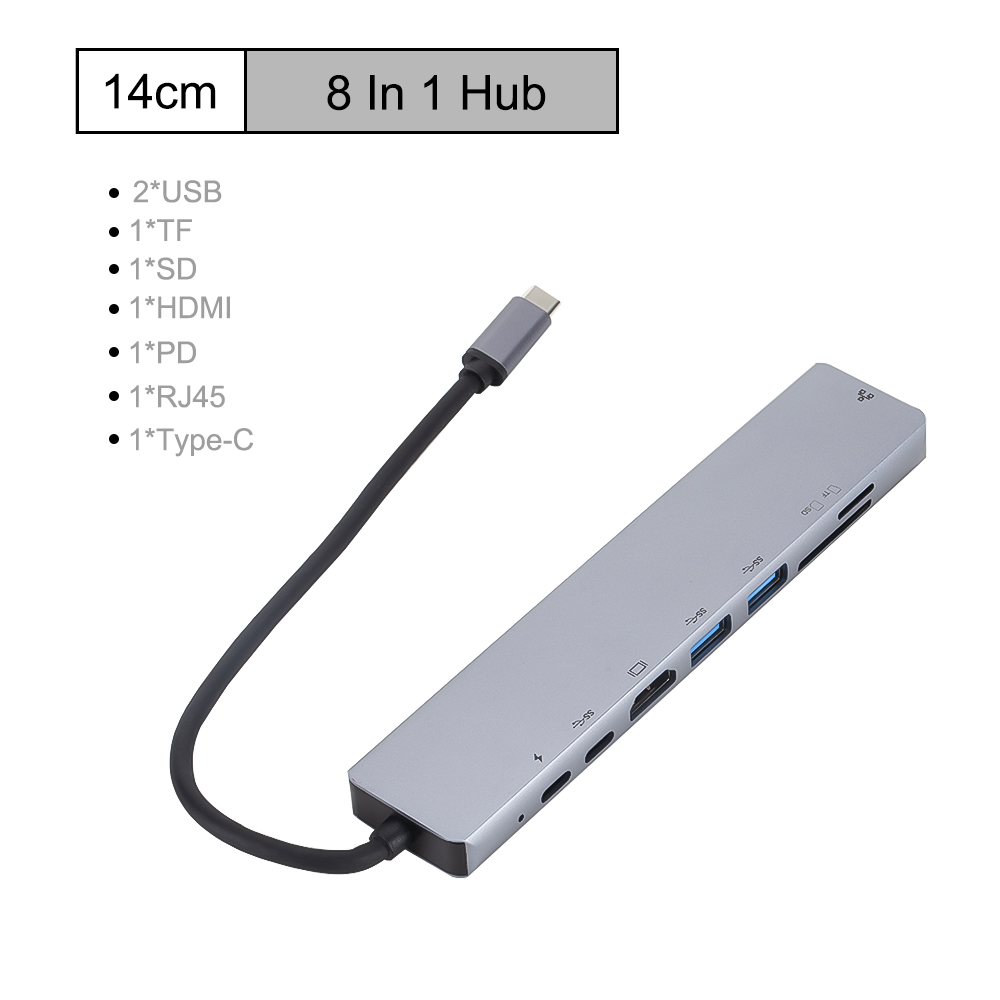 KEBIDU USB HUB C HUB to Multi USB 3.0 Adapter USB 2.0 Port SD/TF Card Reader USB-C PD for MacBook Pro 3.1 Splitter