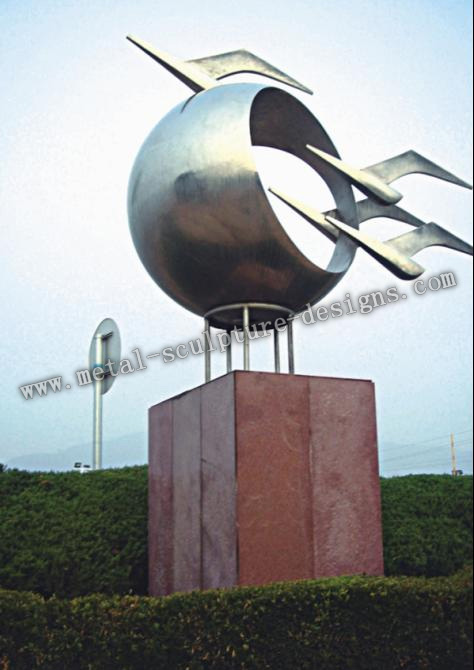 outdoor stainless steel sculpture - Flying