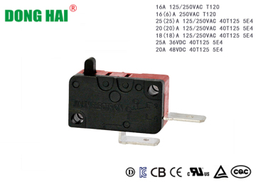 High Button Micro Switch Zwart
