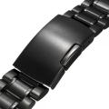 Bracelet montre en acier inoxydable noir 18mm
