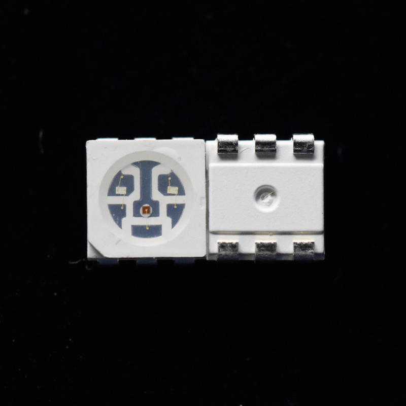 SMD LED 0805 RGB langsamer Farbwechsel mit Decoderlitze 0,05mm² 5 Stück 