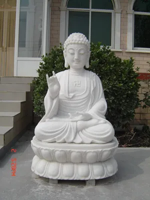Hand carved marble buddha statue