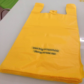 Virgin Material LDPE HDPE Plastic Customized Size T Shirt Grocery Shopping Bag Packing Bag for Storage