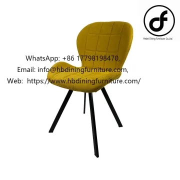 Simple dining chairs living room hotel restaurant furniture velvet leather dining chair