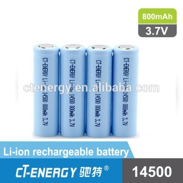 3.7V 800mAh 14500 Battery Rechargeable