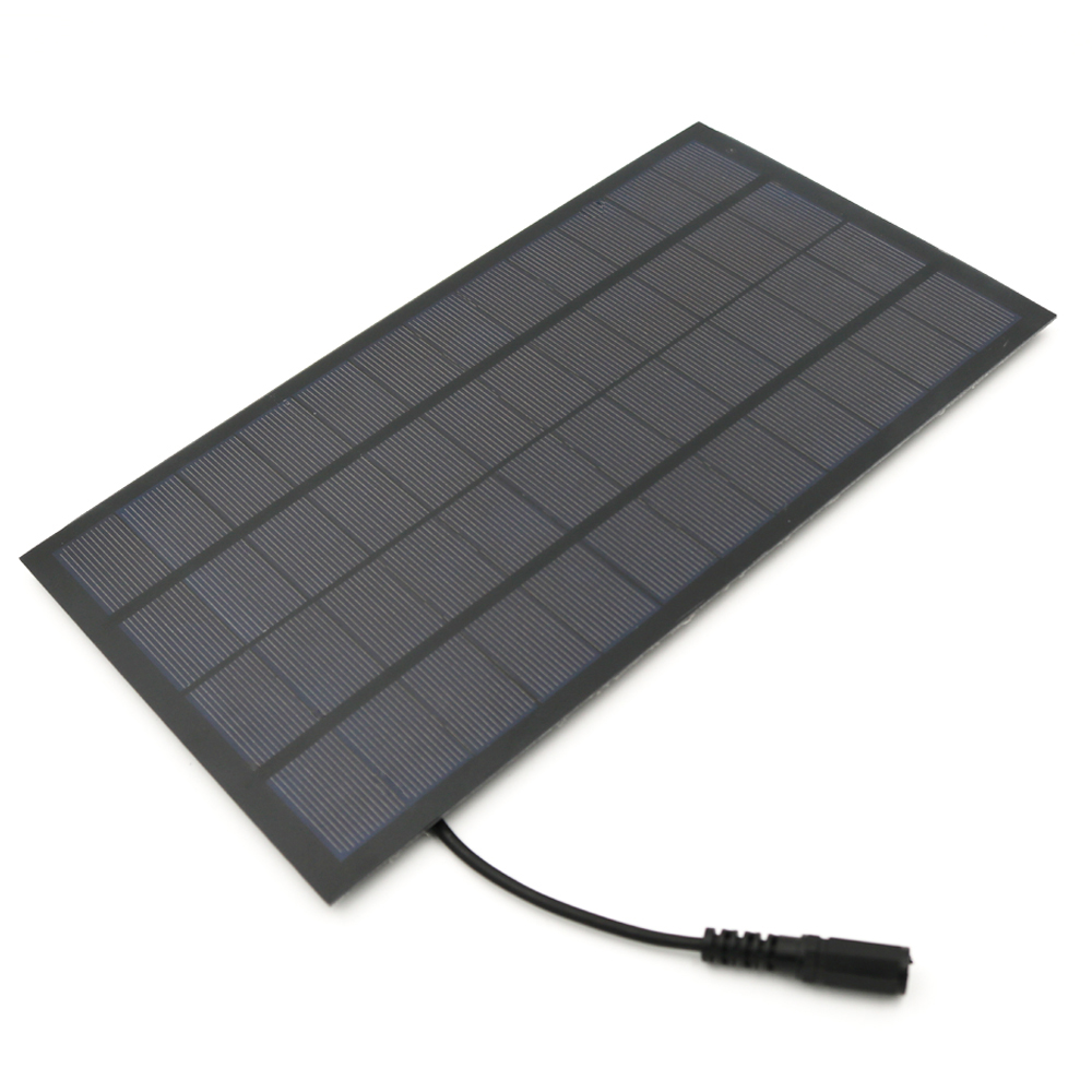 Solar Cells 7W 12V with 30cm length 5.5*2.1 DC Connector Polycrystalline DIY Battery Power Charger Module small solar Panels