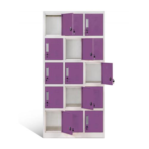 Cheap Staff Lockers Powder Coating Staff Locker 15 Door Factory