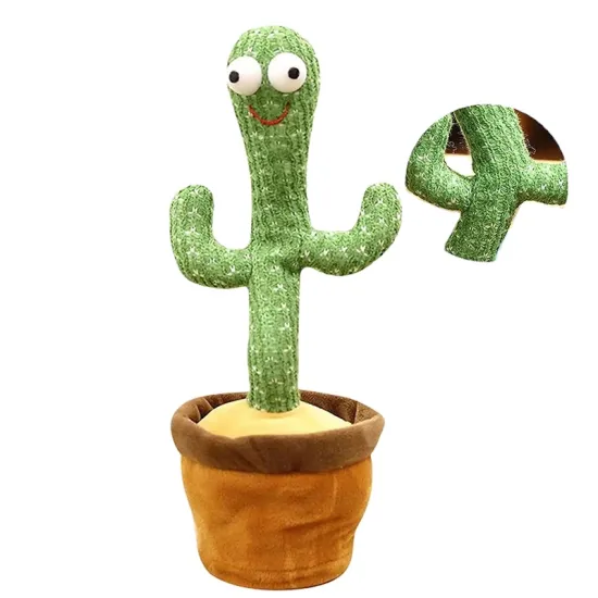Talking Cactus Baby Toy with Hat: Recording and Repeating What You Say