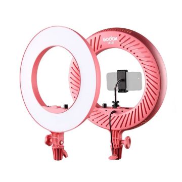 Godox LR180 Ring LED Video Light - CRI 92 TLCI 97, 27W with White Light-passing Board and Phone Holder
