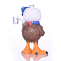 Hipsyglas, kolorowa szklana rura gliniana polimerowa, 3D Cute American Eagle Bong, szklana fajka wodna, szklana rura wodna