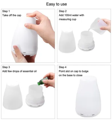 Home Essential Oil Wood Grain Aroma Diffuser 100ml