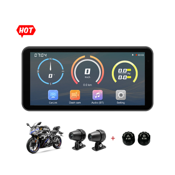 6.25 Inch Waterproof IP67 Motorcycle CarPlay GPS Navigation with Dashcam and Touch Display