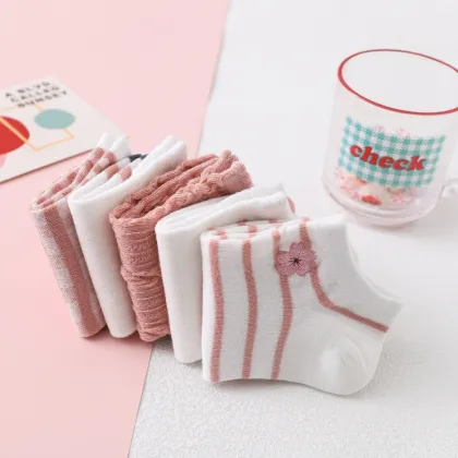 Cherry Blossom Embroidered Socks